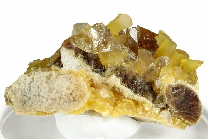 Honey Colored Barite Crystals on Fluorescent Calcite - Elk Creek #330348
